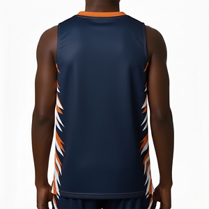 Nouvel arrivage : Maillot de basketball personnalisé pour l'entraînement sportif, imprimé par sublimation, respirant, sans manches, léger, pour équipe - Product Image 3