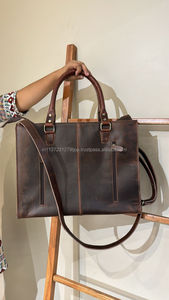 New Fashion Genuine Hair on <b>Tooled</b> Leather Bohemian Buck Stitch <b>Tote</b> <b>Bags</b> Western Hand Carving Leather Cowhide Purse for Women's - Product Image 4