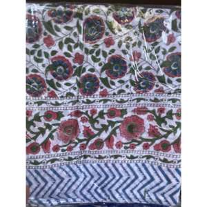 Sarong de jardin français respirant en rayonne, grande taille, imprimé brodé, taille unique, tunique d'été - Product Image 1