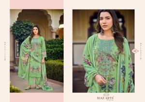 Césped de algodón puro Elegance in Bloom con intrincado bordado de Karachi y accesorios llamativos para mujer - Product Image 4