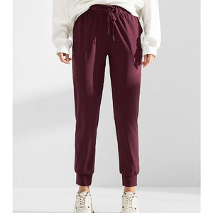 Pantalon de jogging en coton marron pour femmes taille XL Super confortable respirant polaire soie Logo personnalisé coupe ample Streetwear plat hiver - Product Image 3