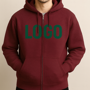 Sudadera con capucha de invierno para hombre de calidad superior, sudadera informal con cremallera de Color sólido de algodón 100%, prendas de vestir exteriores para adultos - Product Image 5