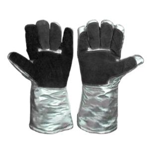 Guantes de Soldadura de Cuero de Primera Calidad, Resistentes al Fuego, Aluminizados, para Trabajo Manual, Soldador, CE Cat Il, Piel de Cabra, Piel de Vaca, Argón, MIG, Arco - Product Image 6