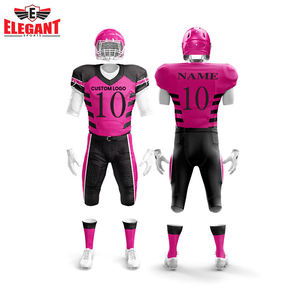 Uniforme de fútbol americano de diseño personalizado de alta calidad, manga corta, transpirable, de talla grande, función de impresión por sublimación, nombre del equipo - Product Image 2