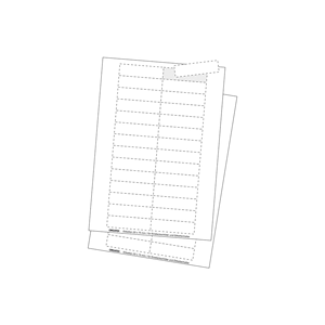 ET33-75K-02 Inserti in cartone DIN A4 Foglio, preforati, 33 x 75mm (H x L), Bianco, 10 pz / Confezione. - Product Image 1