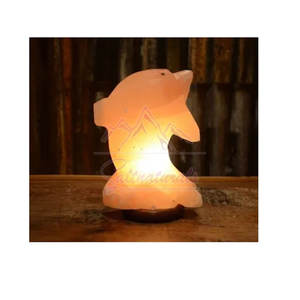 Lámpara de Sal del Himalaya con Forma de Delfín Saltnaturals, Hecha a Mano, Tacto Real, Color Personalizable, Logotipo, Decoración del Hogar de Alta Calidad - Product Image 4