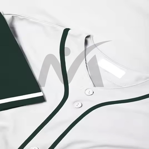 Camiseta de béisbol de alta calidad, uniforme de equipo personalizado, ropa deportiva transpirable de secado rápido con botones para liga, entrenamiento y ropa de discoteca - Product Image 4