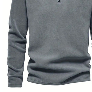 Sudadera con media cremallera de invierno para hombre-Logotipo personalizado bordado 100% algodón Servicio OEM Directo de fábrica Personalizable - Product Image 6