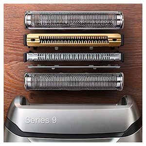 Rasoir électrique pour homme avec station de nettoyage et de charge, étui de rangement, étanche IPX7, cinq lames, lavable, prise 2 broches, argent - Product Image 2