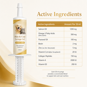 Integratore per la Cura della Pelle dei Cani a Marchio Privato, Olio di Salmone, Acidi Grassi Omega 3, Gel per la Salute del Manto del <span class=keywords><strong>Gatto</strong></span>, Supporto con Biotina, Zinco e Vitamine in <span class=keywords><strong>Pasta</strong></span> - Product Image 6