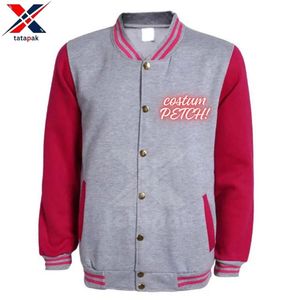 Chaquetas de Cuero Varsity para Hombre, Diseño con Logotipo Bordado, Delgadas y Transpirables, Estilo Universitario de Béisbol, Cuello Alto, Mangas Letterman, Servicio OEM - Product Image 1