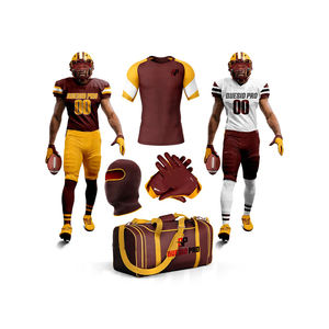 Tenue de football personnalisée pas chère, maillot de football américain, sac à dos, gants, chaussettes, pack d'équipe, jeunes, adultes, entraînement universitaire, match - Product Image 1