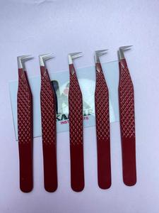 Pinces professionnelles anti-magnétiques en acier inoxydable rose bébé à 90 degrés, poignée confortable, extension de cils, débutants, professionnels, lisses - Product Image 2