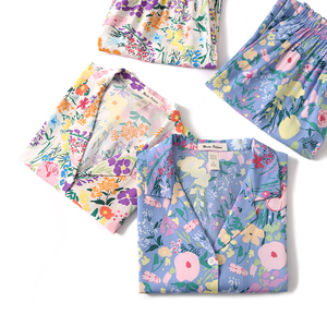 Femmes Floral doux décontracté maison porter 2024 confort ensemble femme mince vêtements de nuit - Product Image 4