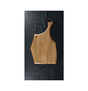 Tabla de cortar de madera de acacia natural hecha a mano más vendida con mango Tabla de cortar de verduras barata para Cocina - Product Image 1