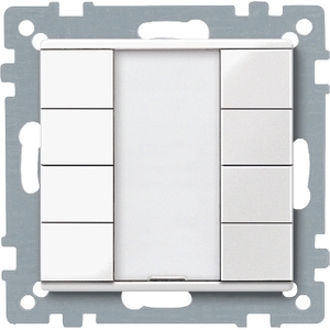 Interruttori a Muro SCHNEIDER ELECTRIC Serie M, 4 Gang Plus Pulsante, Bianco Lucido, Modello MTN617419 - Product Image 1