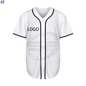 Chemises unies à rayures personnalisées vierges en gros Maillot de baseball de l'équipe de départ brodé vierge marron de haute qualité pour bébé - Product Image 5