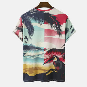 Camisetas de verano informales para hombres Nuevo diseño Poliéster/Algodón para ropa al por mayor - Product Image 2