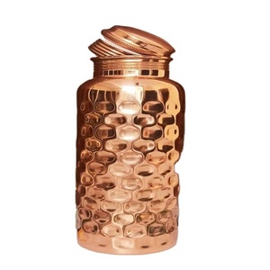 Botella de agua de cobre martillado de 900ml, tapa a prueba de fugas de radicales libres para agua hirviendo - Product Image 4