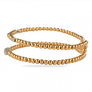 Anillo de diamantes de corte redondo y Baguette, joyería fina de última moda, anillo apilable con cuentas de oro rosa para niñas, joyería al por mayor - Product Image 2