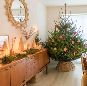 ปลอกคอต้นคริสต์มาสแบบสานจากหวาย เป็นมิตรกับสิ่งแวดล้อม ขายดีที่สุด สำหรับตกแต่งต้นคริสต์มาสและต้นสน - Product Image 4