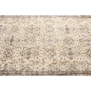 4,9x9,4 ft Vintage Turkish Rug, Large Rug, <b>Brown</b> Gray Ombr <b>Wool</b> Rug - Product Image 5