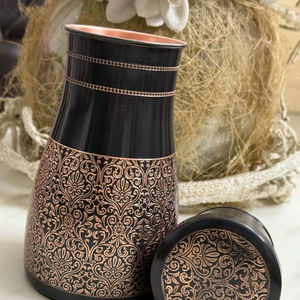 Thermos au design vintage, thermos gravé de fleurs, flacon en métal gaufré, thermos à café élégant, thermos à motif rétro - Product Image 4