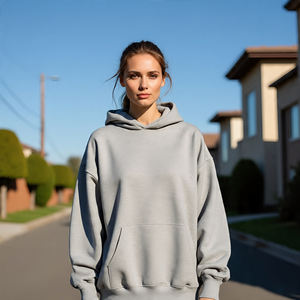 Oversize High Quality Women Hoodie Fleece Drop Shoulder Oversize <b>Long</b> Sleeve Pullover Hoodies <b>Sweatshirts</b> <b>Ladies</b> - Product Image 5