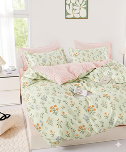 Juego de Sábanas de Microfibra de Poliéster de Alta Calidad y Precio Económico, Diseño Floral Moderno, con Funda de Almohada a Juego para el Hogar - Product Image 3