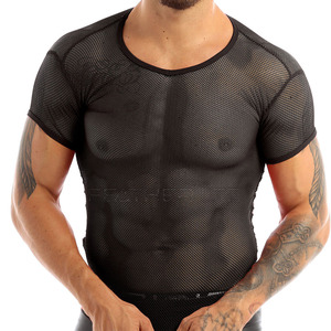 Personnaliser Prix de gros Confortable Mesh T Shirt Pour Hommes Nouvelle Arrivée Attrayant Mesh T Shirt - Product Image 2