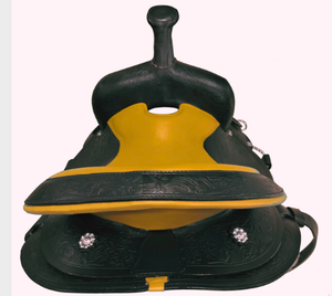 Selle Western Pony avec siège Cow Softy confortable, arbre en fibre de verre solide et options de couleur de siège jaune 11 "12" 13 "15" 16 "17" - Product Image 5