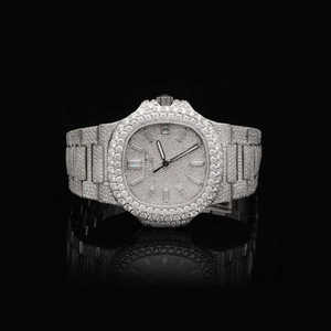 Nouvelle montre de diamant Moissanite de clarté VVS à la mode de haute qualité conception du fabricant indien de luxe en acier inoxydable pour les entreprises - Product Image 1
