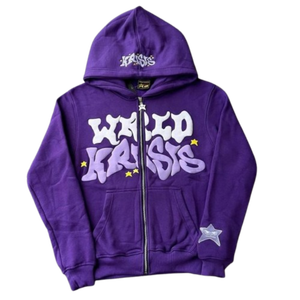 เสื้อฮู้ดซิป 2 ชิ้น แบบทอพิเศษ ยูนิเซ็กซ์ ผ้าฝ้าย 100% ลายพิมพ์ตามสั่ง ระบายอากาศได้ดี เป็นมิตรกับสิ่งแวดล้อม เสื้อสตรีทแวร์สำหรับฤดูใบไม้ร่วง - Product Image 2