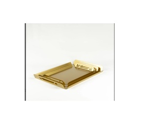 Bandeja de servicio profunda de Metal de Color negro, bandeja de servicio de cena decorativa de cocina de mesa única, bandeja de revestimiento negra de Metal hecha a mano - Product Image 5