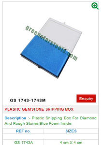Plastic Gemstone <b>Shipping</b> <b>Box</b> GS 1743A for Jewelry Tools & Equipment Enhancing the Presentation of Your Luxury Items - Product Image 2