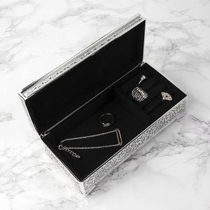 Modern Silver Finished Floral Jewellery <b>Box</b> Stylish <b>Storage</b> Stand Decorative Organizer for Home Office Bedroom Vanity Use - Product Image 6