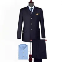 Uniforme de pilote de ligne unisexe de haute qualité, dernier design 2025, vente en gros, OEM, couleur et taille personnalisables, tendance, 100 % polyester