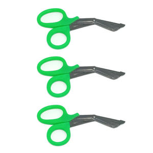 Tijeras de utilidad verde de 7,25 \ "para vendaje EMT/EMS, suministros de enfermera paramédica, fórceps de acero inoxidable, fuente de alimentación Manual - Product Image 2