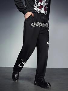 กางเกงแทร็คผ้าลูกฟูกผู้ชายแฟชั่นใหม่ เอวสูง ระบายอากาศ กันลม สไตล์ลำลอง สตรีทแวร์ คุณภาพสูง สีพื้น - Product Image 2