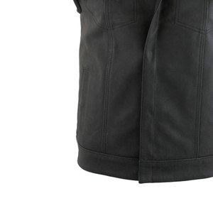 Genuine <b>Leather</b> made Vest Motorcycle Biker Style <b>Sleeveless</b> <b>Jacket</b> Western Waistcoat Wholesale Supplier - Product Image 6