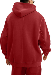 High Quality Men's 100% Cotton Boxy Hoodies Lightweight Quickdry Streetwear Pullover with Customized Logo Printing for Autumn - Product Image 3