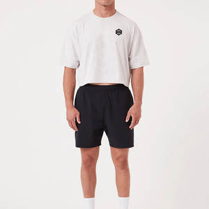 เสื้อครอปผู้ชายแบบยับ สีตามสั่ง ผลิตโดยผู้ผลิตชั้นนำ ขายส่ง ผ้าฝ้ายถัก 100% รับทำโลโก้ตามสั่ง - Product Image 3