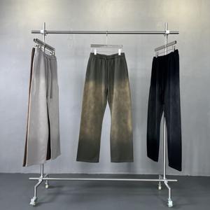 Pantalones de chándal para correr con tinte de corbata para hombre, pantalones de chándal elegantes con lavado degradado con cintura ajustable con cordón para ropa de calle de moda - Product Image 1
