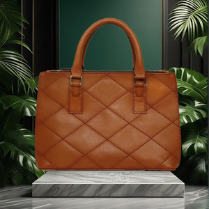 2024 nuevo bolso de mano de mujer de cuero PU al por mayor con cierre de cremallera y dos asas bolso de mano Vintage de gran capacidad para mujer - Product Image 6