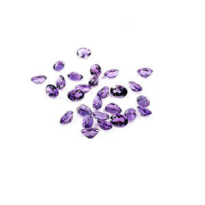 AAA Grade Natural Amethyst Calibrated Ovals Loose 3x5mm 6x4mm Varieties Including Marquise Square <b>Triangle</b> <b>Cushion</b> Heart Pear - Product Image 3