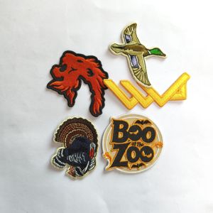 Mallard Duck Bird Design High Detail Eco-Friendly Chenille Sew-On Embroidery Patches Custom Backing for <b>Hats</b> <b>Bags</b> Heart Men - Product Image 3