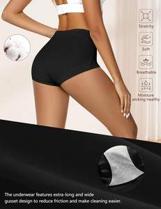 Everyday Bliss <b>Womens</b> Hipster <b>Underwear</b> Panties Knitted Embroidery Soft Cotton Blend Airy Feel Flexible Secure Fit Full Coverage - Product Image 4