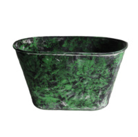 Grosir kustom lembar galvanis pemegang Pot bunga taman aksesoris berkebun Rumah Pot tanaman berdiri