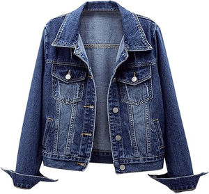 Top Trendy Wholesale Custom Made High Quality Women's Denim Jacket With Customized Design Denim <b>Jeans</b> Jackets for Autumn Winter - Product Image 6