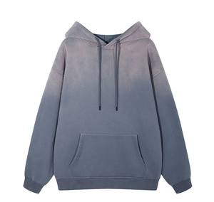 Personalizado 100% algodón 6XL hombres de gran tamaño lavado con ácido vintage pulóver estampado desgastado Invierno Polar Sudadera con capucha Casual sólido con capucha - Product Image 2